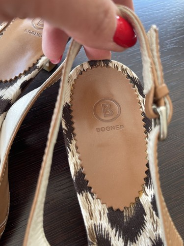 BOGNER Leder Schuhe NEU Sling Back Sandale & Absatz - beige braun 38 5,5 NP 189 - Bild 8 von 13