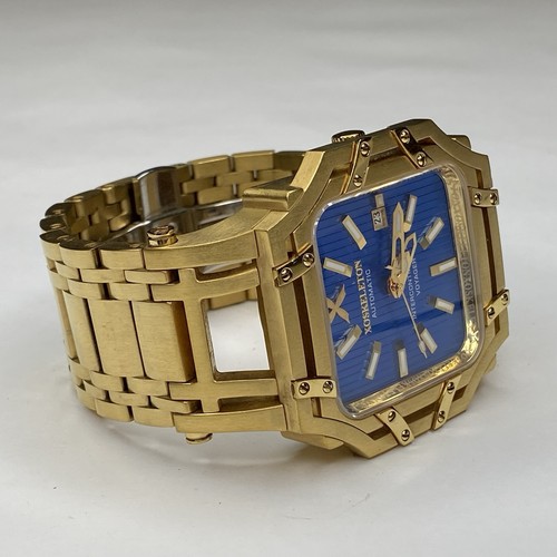 XO Skeleton Intercontinental Voyager Automatik Uhr Gold und Blau LE 27/32 - Bild 10 von 17