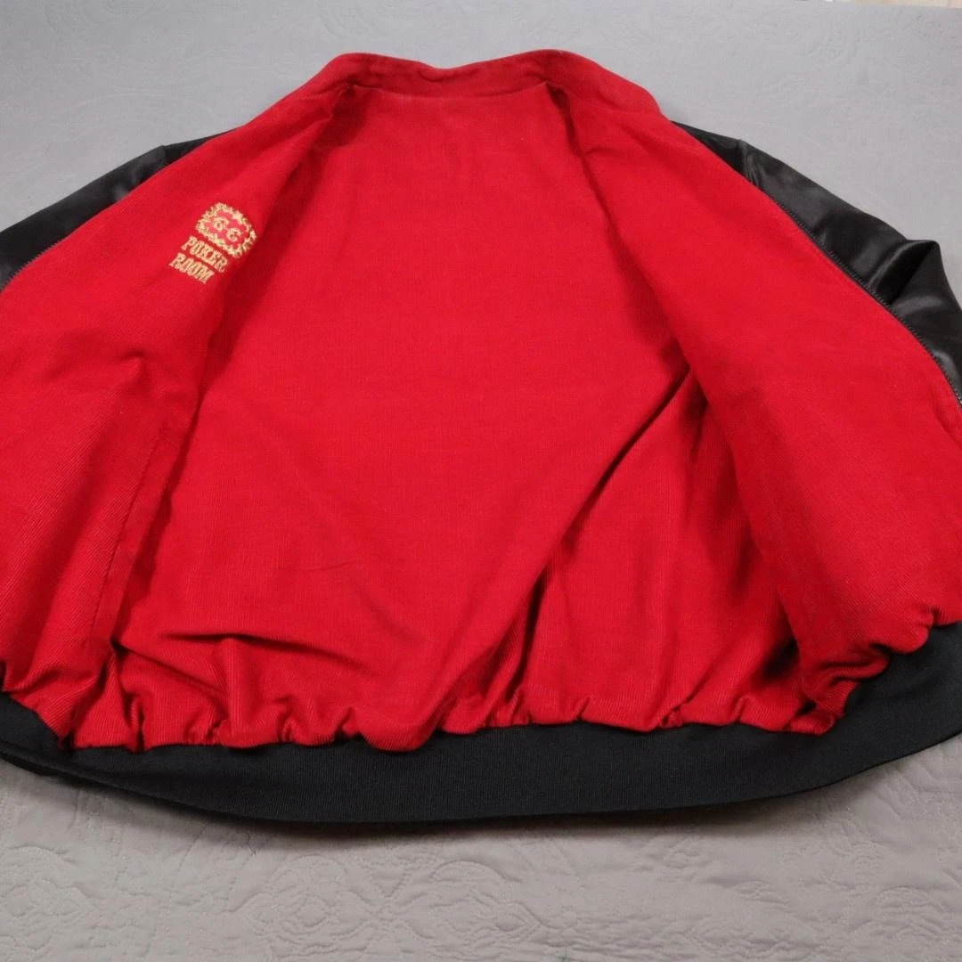 VTG Gold Coast Poker Tournament Las Vegas Jacket Factory Bomber Jacket Mens 2XL - product detail image 5