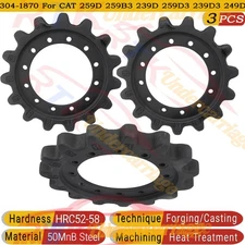 3x Sprocket 12 Holes 15 Teeth For Caterpillar 239D 239D3 249D 249D3 259D 259D3