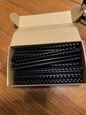 Black Plastic Comb Binding Spines 1/2” 85-sheets Capacity 75 Counts In Box