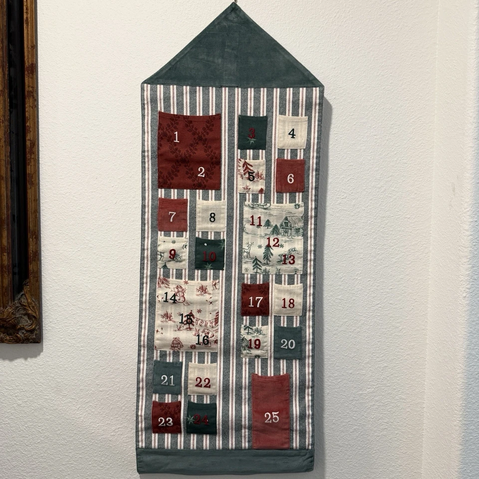 POTTERY BARN KIDS CHRIS LOVES JULIA ADVENT CALENDAR, 16" x 44" HOLIDAY CHRISTMAS - Image 2 of 4