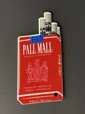 Pall Mall Cigarettes Advertising Magnet Sign 4.5x2.25” Heavy Metal Quality