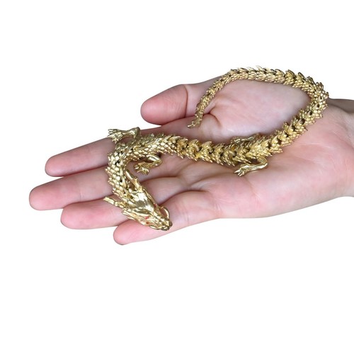 NHDT SW910 Movable Change Shape Dragon Statue. Chinese Brass Decor.Home Offic...