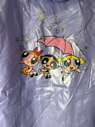 Vintage Powerpuff Girls Rain Jacket Child Size 10/12 L Power Puff Coat EXCELLENT - Picture 4 of 6