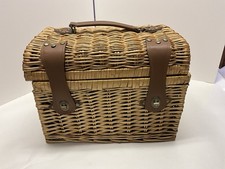 Picnic Time Wicker Picnic Basket w/2 Glasses, Opener And Cloth Napkins