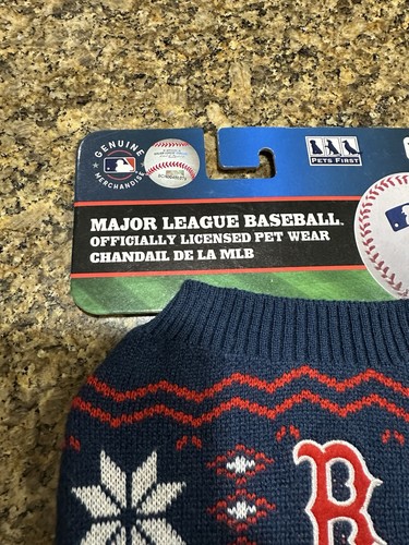 Boston Red Sox Pet Wear Holiday Sweater, Size XS, MLB Officially Licensed - Picture 4 of 13