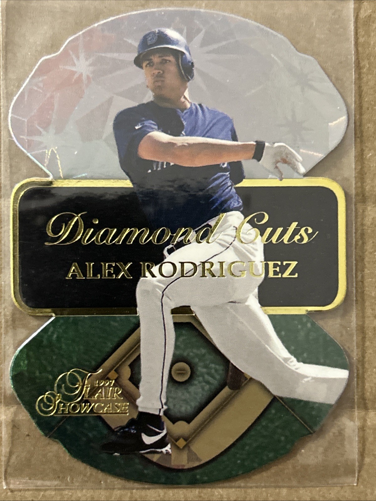 1997 Flair Showcase Alex Rodriguez #16 Diamond Cuts Die-Cut Insert Mariners