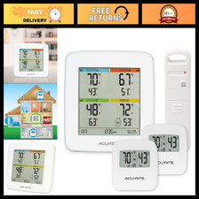 Temperature Humidity Monitor Station with 3 Indoor/Outdoor Sensors - Accurate