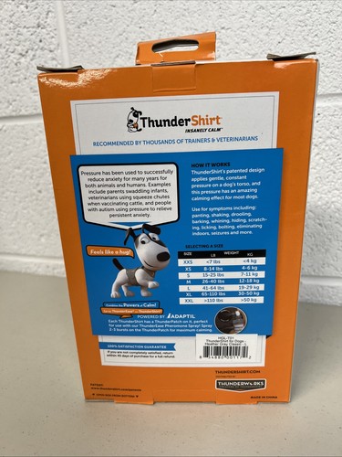 Thunder Shirt for Dogs with Anxiety Large Gray Brand New Free Shipping - Picture 2 of 4