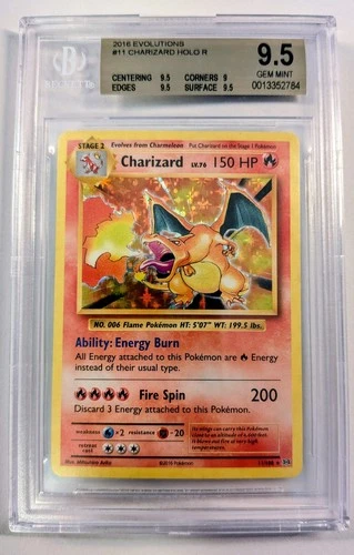 Pokemon Charizard XY Evolutions Holo Rare BGS 9.5 Possible PSA 10 Gem Mint
