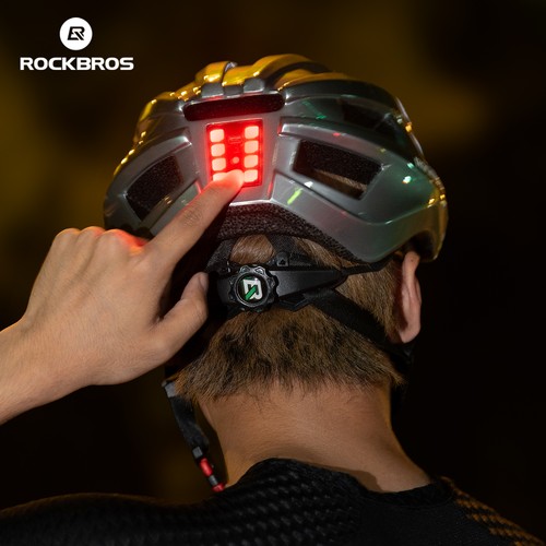 ROCKBROS Cycling Helmet with Light Bikcycle Ultralight Helmet Warn RearLight USB - Picture 6 of 23