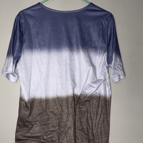 Blau-braunes Damentop mit Farbverlauf - Bild 6 von 8