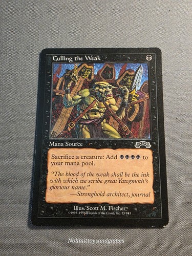 MTG Exodus Culling the Weak #55 Magic The Gathering Common Free Shipping - Picture 1 of 2