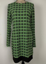 Michael Kors Dress Geometric Long sleeve Crew Neck Knee Length  Size XL