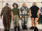 Lot of 4 Vintage 1996 Hasbro GI Joe 12" Action Figures And Accessories