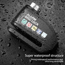 110dB Alarm Disc Brake Lock | Waterproof Anti-Theft Motorcycle Wheel Padlock