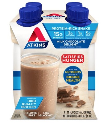 Atkins High Protein Shake Milk Chocolate Delight 3 Pack