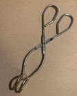 Vintage Ekco 8” Kitchen Tongs Stainless Metal Scissor Grippers Made In USA