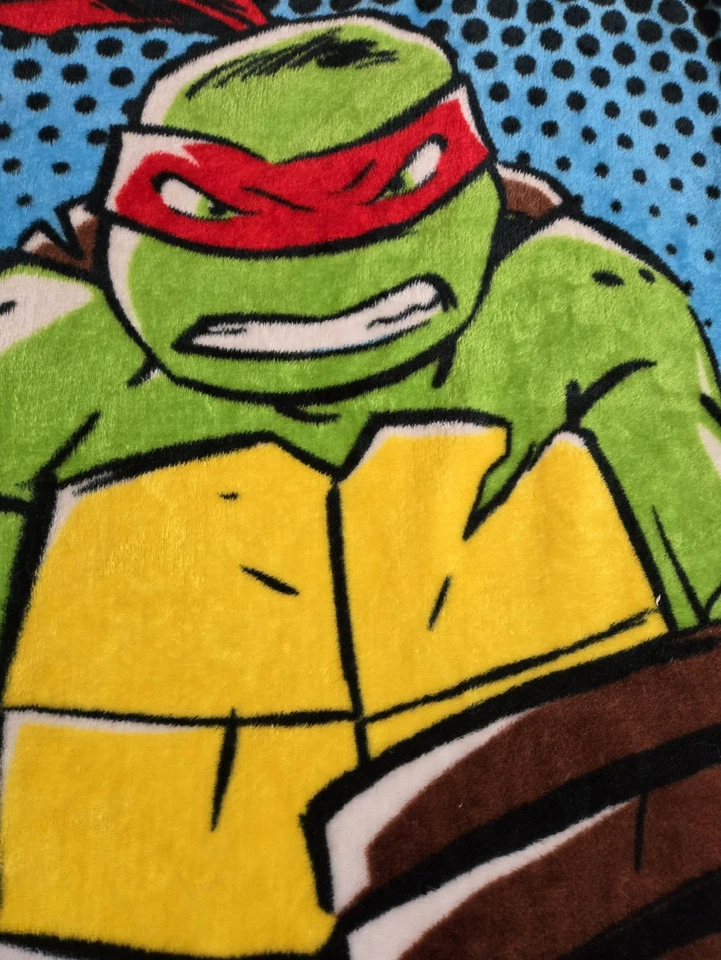 Vintage Nickelodeon Mutant Ninja Turtles Fleece Blanket Throw 37 x 49 - Image 4 of 4