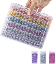 VTG Diamond Painting Storage Containers, 96 small square bottle, Clear 