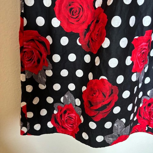 City Chic XXL/24 ärmelloses Fit & Flare Kleid rosa gepunktet - Bild 6 von 9