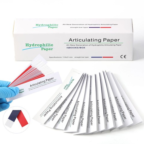 144sheets/box Dental Articulating Paper Double Sided Red Blue Bite Strips - Picture 26 of 27