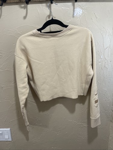 champion crop sweatshirt small reverse Weave Yellow - Picture 6 of 6
