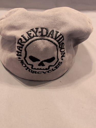 Harley Davidson Gris Gorra Plana Ajustada Hiedra Gorra Sombrero XLarge Calavera - Imagen 2 de 6