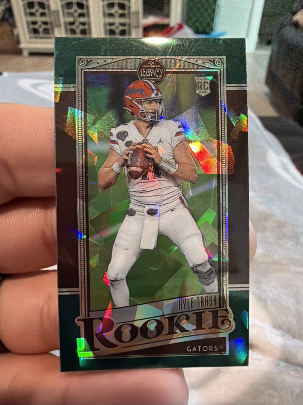 2021 Legacy Rookies Premium Edition Mini Emerald  /25 Kyle Trask Rookie RC