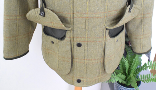 BARBOUR Double Twist Merino Tweed Hunting Jacket Size Medium 38/40 Sport 48/50 - Picture 2 of 17