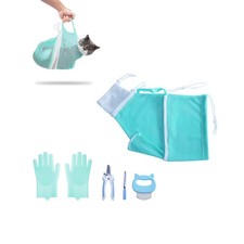 KlerRoem Cat Bathing Bag, Adjustable Anti-bite and Anti-Scratch Cat Shower Me...
