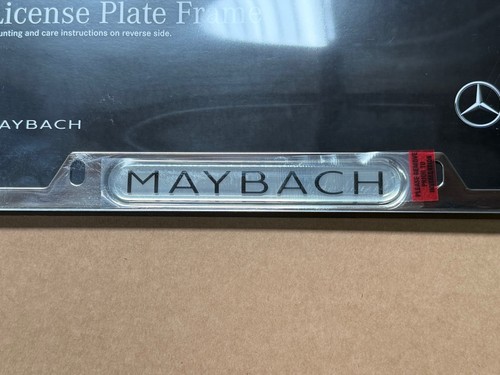 Mercedes-Benz Genuine MAYBACH Polished Stainless Steel License Plate Frame - Foto 3 di 3