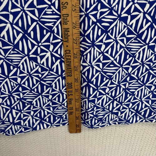 Abito Lilly Pulitzer Etta Pompom Shift Stampa Corsica Blu Taglia XS Mini Scollo a V - Foto 7 di 7