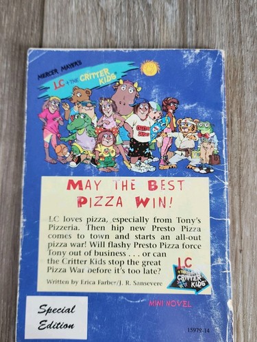 Mercer Mayer's LC + The Critter Kids The Pizza War Mini Novel Vintage 1995 Book - Foto 2 di 2