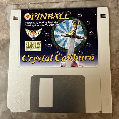 Crystal Caliburn Solid State Pinball Vintage Apple iOS Macintosh 3.5 Disk 1993 - Picture 3 of 5
