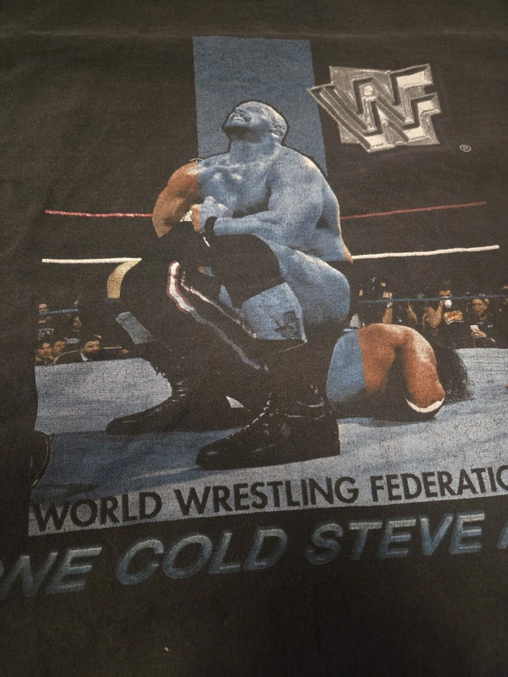 WWE Stone Cold Steve Austin Mens T Shirt XL Black Austin Graphic 1998 Vintage - Image 2 of 4