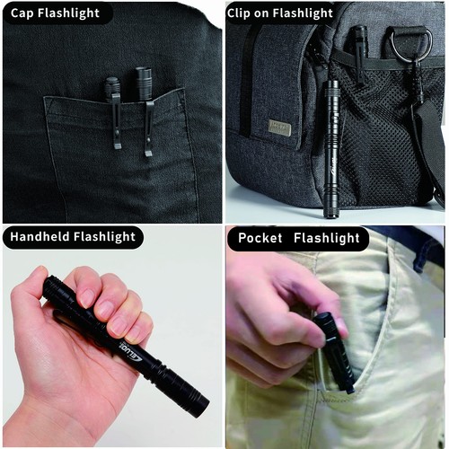 Handheld Pen Flashlight 150 Lumens Lamp Clip Mini Pen Light Small Pocket Penl... - Picture 7 of 7