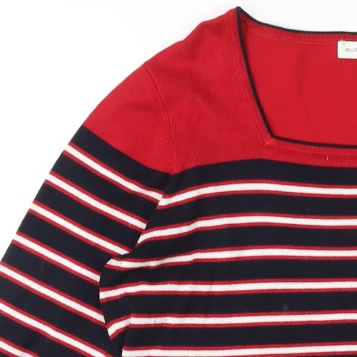 Austin Reed Women's Red & Black Striped Pullover L - Picture 7 of 12