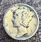 1924 Mercury Dime Silver Circulated Uncertified US Coin