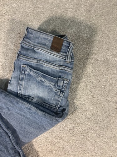 Pantalones de mezclilla BKE Hebilla Audrey Bootcut para mujer 26x29,5 tiro medio desgastados - Imagen 2 de 13