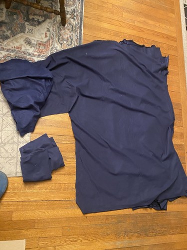 Navy Blue Microsuede Fabric Soft Suede Upholstery 58"W 9 Yards + 9yd 2.5’ Scrap - Picture 3 of 3