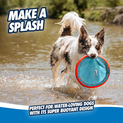 Chuckit! Paraflight Flying Disc Dog Toy - Water Floating Flyer - Durable Nylon - Picture 5 of 12