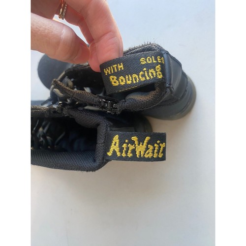 Botas Dr. Martens Niños Talla 1 Doc Combs J Combat Con cordones Lona Cremallera Negras Juveniles - Imagen 2 de 12