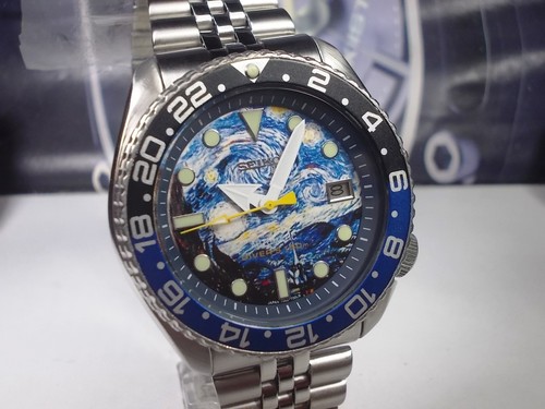 SEIKO 150M SCUBA DATE AUTO MENS WATCH 7002-7000 'STARRY NIGHT' (SN 381305) - Picture 3 of 12