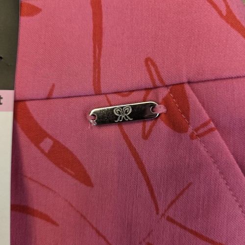 Rafaella Skort Mujer Pequeño Rosa Rojo Carmín Rosa Hoja Estampado Bolsillos Verano Golf - Imagen 9 de 14