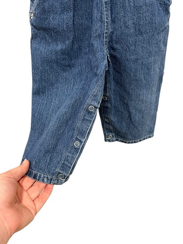 Vintage Harley Davidson 18M Kleinkind Latzhose Denim Jeans Harley Motorrad Motiv - Bild 4 von 6