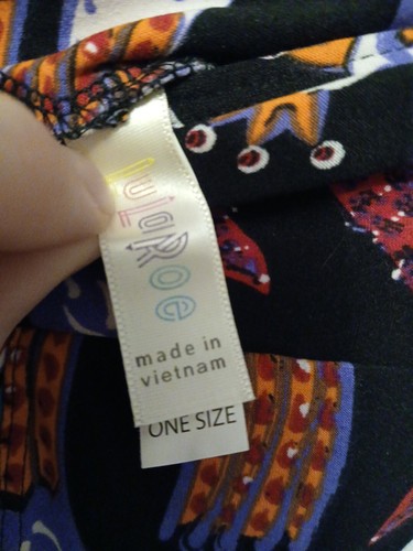 Lularoe OS Leggings Women Pattern Black Multicolor Bird One Size 2-10 Soft Pants - Picture 3 of 5