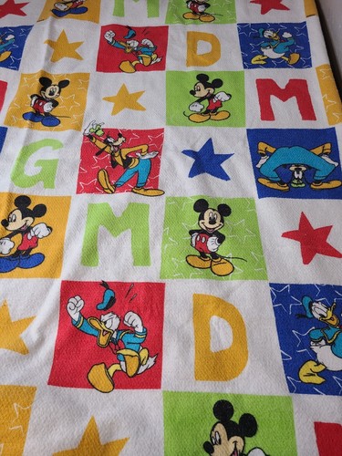Vintage Disney Mickey & Friends Fleece Blanket 86"×72" Mickey, Donald and Goofy  - Picture 3 of 6