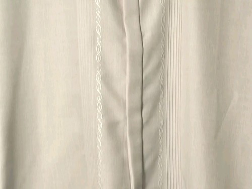 Barong Tagalog Filipino Shirt Mens Large Organza Hand Embroidered Short Sleeve  - Picture 4 of 11